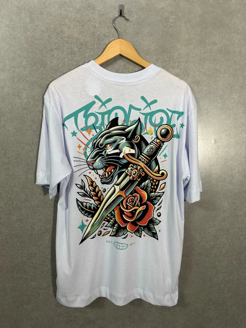 Camiseta Oversized Trip Side Old Panther Branca