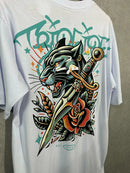Camiseta Oversized Trip Side Old Panther Branca